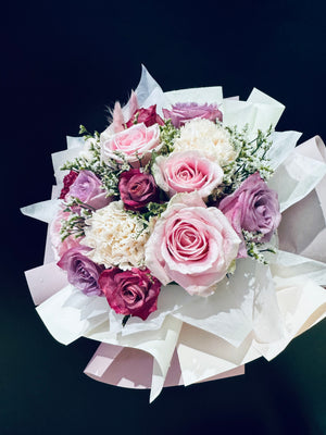 Pink and Purple Roses with Carnations (FD